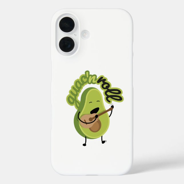 Funny Guac und Roll Avocado iPhone Case (Rückseite)