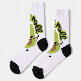 Funny Guac und Roll Avocado Socken
