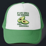 Funny Guacamole Avocado Joke Truckerkappe<br><div class="desc">Wenn dir das Leben Avocados gibt,  mach Guacamole. Ein lustiges Stück über das alte Sprichwort,  um Limonaden aus Zitronen zu machen. Ein mexikanischer Spaß für einen Feinschmecker,  der niedliche Witze mag.</div>