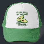Funny Guacamole Avocado Joke Truckerkappe<br><div class="desc">Wenn dir das Leben Avocados gibt, mach Guacamole. Ein lustiges Stück über das alte Sprichwort, um Limonaden aus Zitronen zu machen. Ein mexikanischer Spaß für einen Feinschmecker, der niedliche Witze mag.</div>