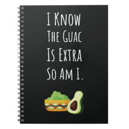 Funny Guacamole Gifts Mexican Food Avocado Lovers  Notizblock