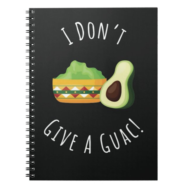 Funny Guacamole Themed Gifts Mexican Food Avocado Notizblock (Vorderseite)