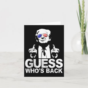 Funny Guess Who Back Präsident Donald Trump Middl Karte