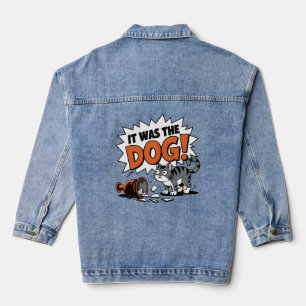 Funny Guilty Cat gibt dem Hund die Schuld Jeansjacke