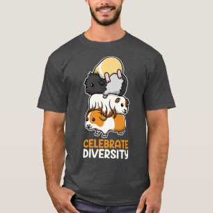 Funny Guinea Pig Celebrate Diversity Kinder Männer T-Shirt