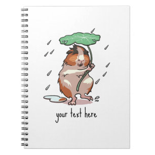 Funny Guinea Pig Fügen Sie Ihren Text Schirm Carto Notizblock