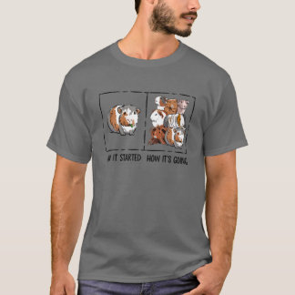 Funny Guinea Pig Lover Wie es begann Meme Niedlich T-Shirt
