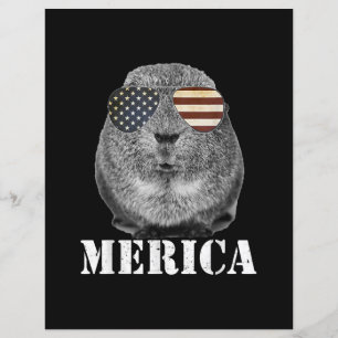 Funny Guinea Pig Merica Patriotic Usa Flaggenbrill