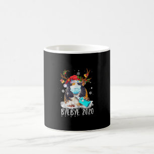 Funny Guinea Pig Weihnachtsmaske Bye Bye 2020 Kaffeetasse