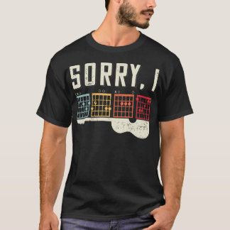 Funny Guitar Lovers Hidden Message Sorry I Dgaf Gu T-Shirt