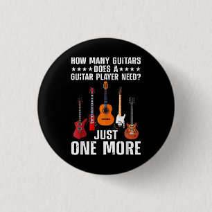 Funny Guitar Player Art for Men Guitarist Gu Button