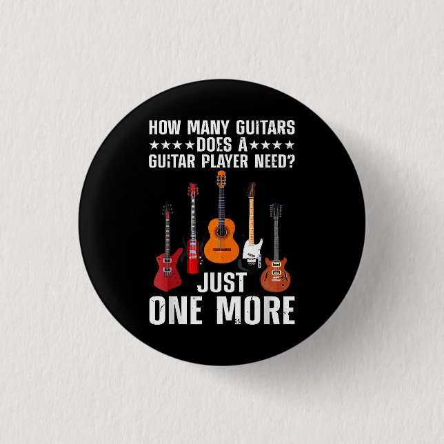 Funny Guitar Player Art for Men Guitarist Gu Button (Vorderseite)