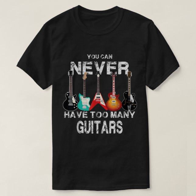 Funny Guitar Player Musician Design T-Shirt (Design vorne)