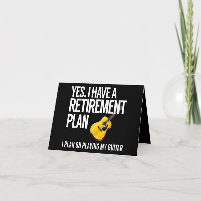 Funny Guitar Player Rentirement Geschenk Dankeskarte (Vorderseite)