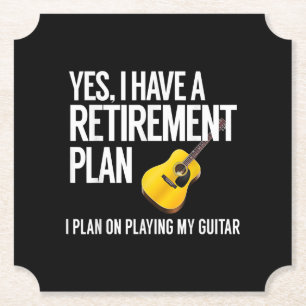 Funny Guitar Player Rentirement Geschenk Untersetzer