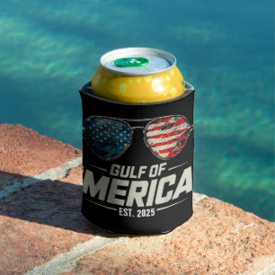 Funny Gulf of USA America 2025 Retro Sonnenbrille Dosenkühler
