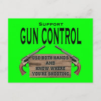 Funny Gun Kontrolle Postcard #1