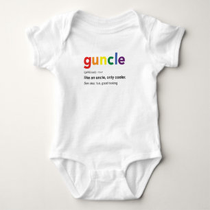 Funny Guncle Definition Print Baby Strampler