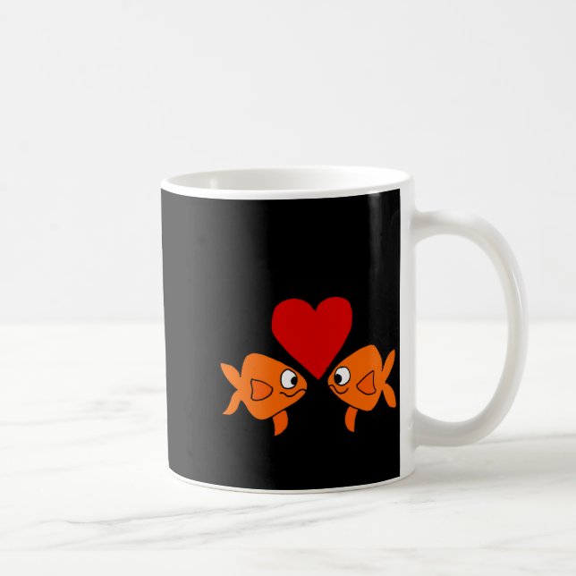 Funny Guppy Love Design  Kaffeetasse (Rechts)