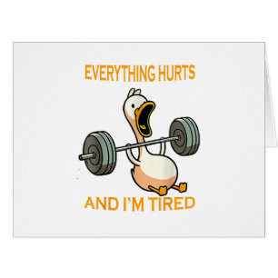 Funny gym duck Zitat alles tut weh und ich bin Rei