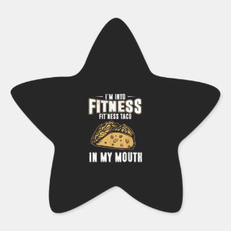 Funny Gym Fitness Taco T - Shirt Stern-Aufkleber