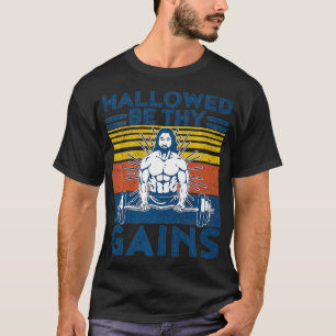 Funny Gym Hallow Be Thains Fitness Workout J T-Shirt