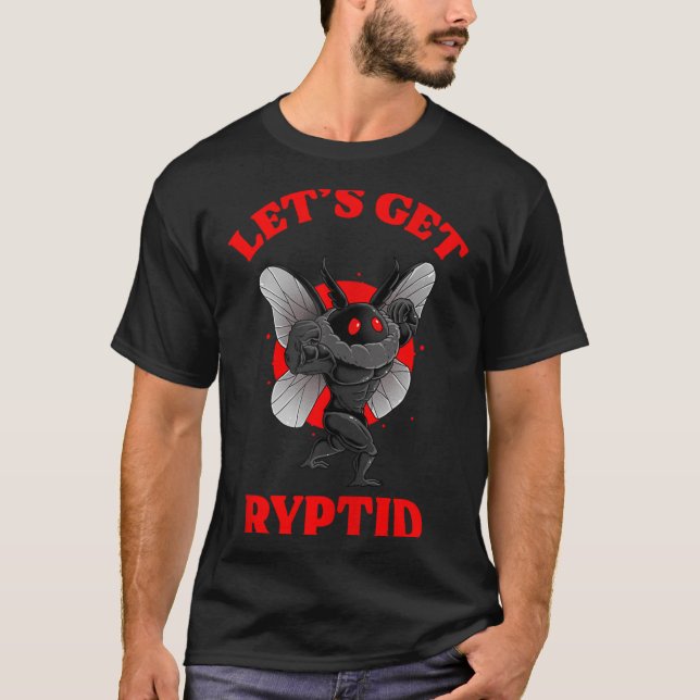 Funny Gym Mothman Shirt Cryptid Let's Get Ryptid G (Vorderseite)