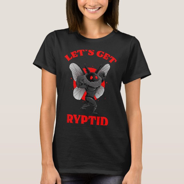 Funny Gym Mothman Shirt Cryptid Let's Get Ryptid G (Vorderseite)