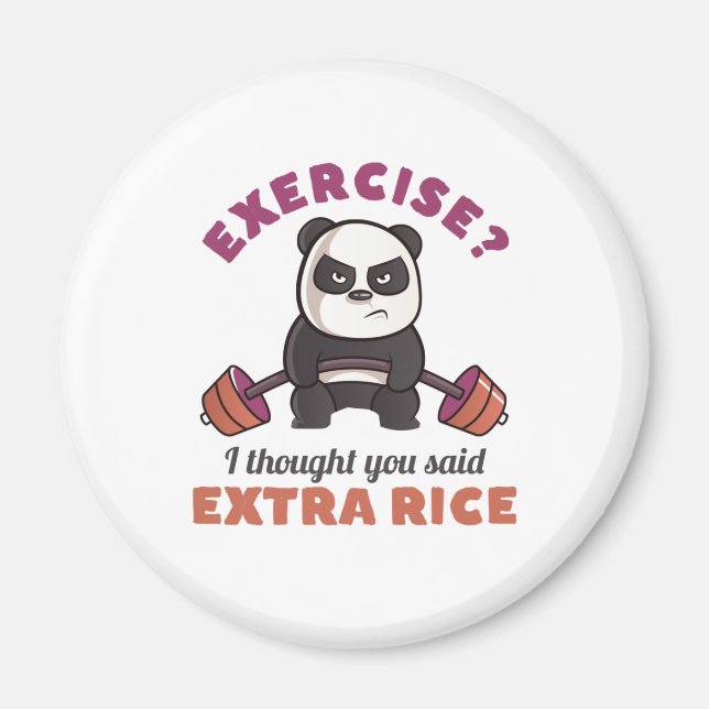 Funny Gym Motivation Fitness Training und Workout Magnet (Vorne)