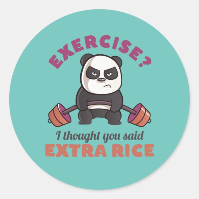 Funny Gym Motivation Fitness Training und Workout Runder Aufkleber (Vorderseite)
