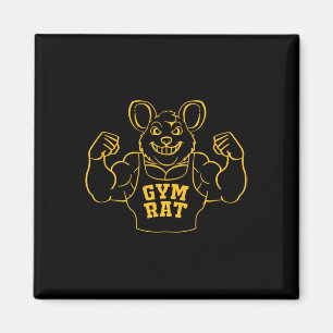 Funny Gym Rat Bodybuilding für Gym Liebhaber Magnet