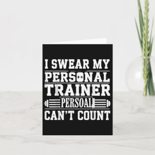 Funny Gym Sprichwort Ich schwöre meinen Personal T Karte