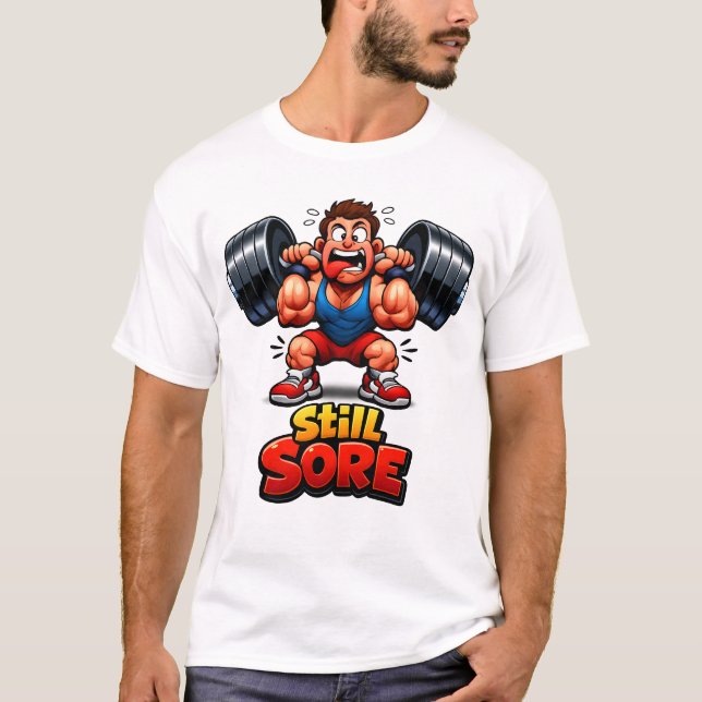 Funny Gym T-Shirt Design Bodybuilding Workout Meme (Vorderseite)