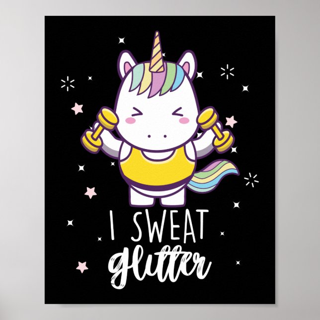Funny Gym Weight Lifting Bodybuilding I Sweet Poster (Vorne)
