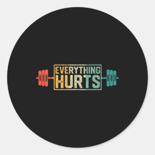 Funny Gym Workout Athlete Personal Trainer Jeder Runder Aufkleber