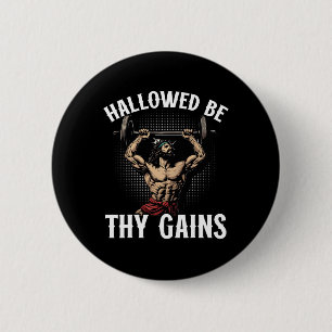Funny Gym Workout Bodybuilding Fitness Gym und Jes Button