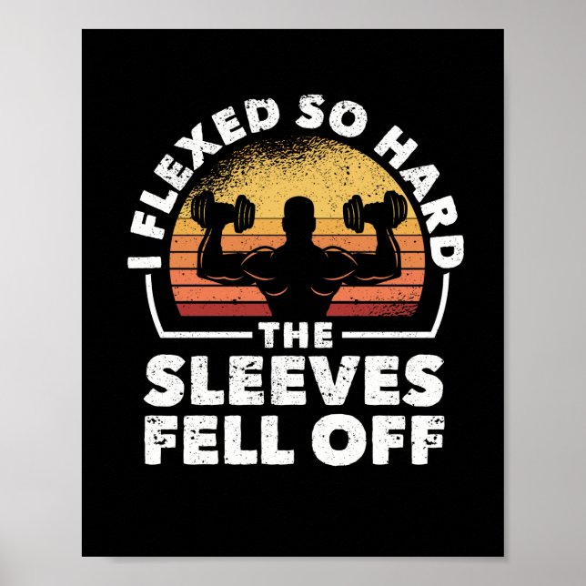 Funny Gym Workout ich so hart die Ärmel geflochten Poster (Vorne)