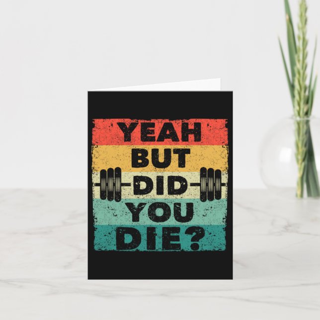 Funny Gym Workout Spaß Motivierend Ja aber tat Karte (Vorderseite)