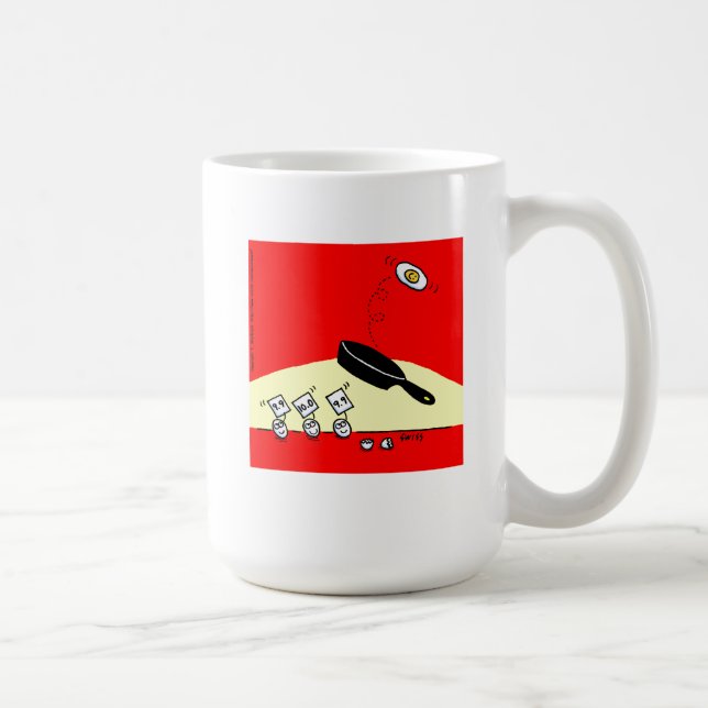 Funny Gymnast Egg Gymnastik Zurück Gedreht Frühstü Kaffeetasse (Rechts)