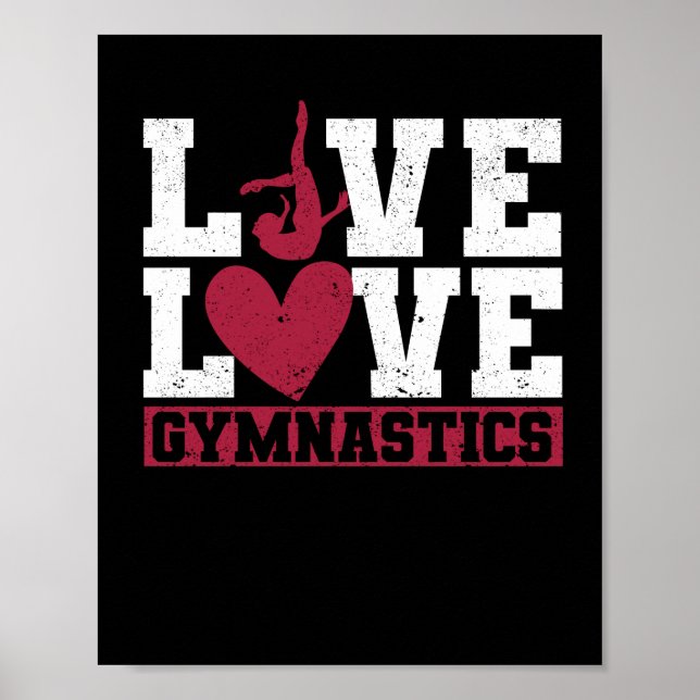 Funny Gymnastic Lover Turner Livemusik Liebe Poster (Vorne)