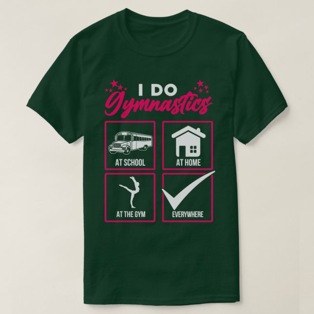 Funny Gymnastics Girl Quote Fitness süchtig T-Shirt (Design vorne)