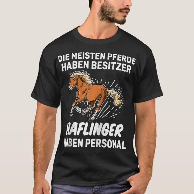 Funny Haflinger Personal Rider Geschenkpferd T-Shirt (Vorderseite)