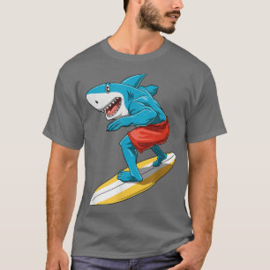 Funny Hai Geburtstag Sommersurfer Surfbrett T-Shirt
