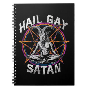 Funny Hail Gay Satan LGBT Goth Gay Pride Baphomet Notizblock
