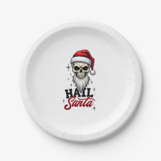 Funny Hail Santa Claus Skull Skeleton Antichrist C Pappteller