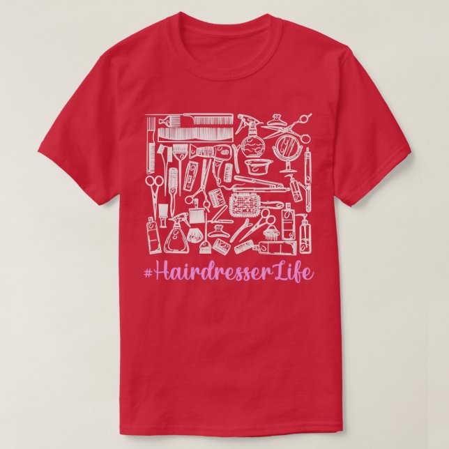 Funny Hair Stylist Equipment Friseur T-Shirt (Design vorne)