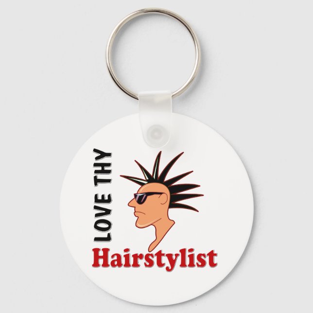 Funny Hairstyist Schlüsselanhänger (Vorderseite)