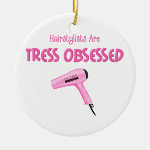 Funny Hairstylist Keramikornament