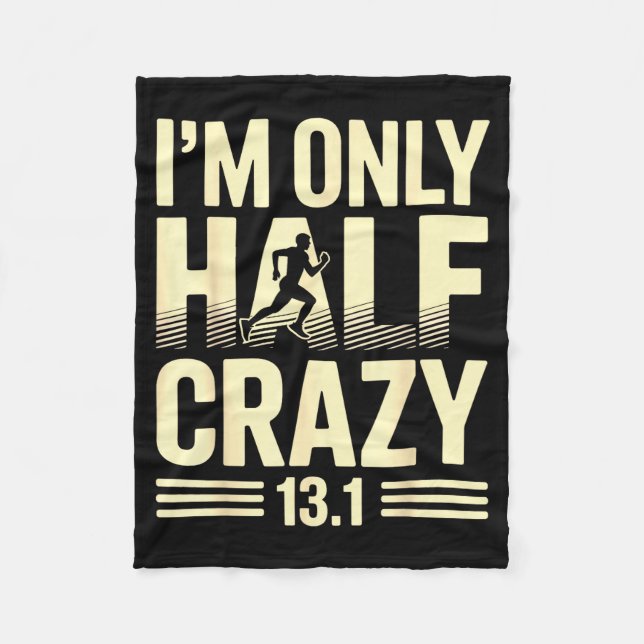 Funny Half Marathon Art For Men Women 13.1 Maratho Fleecedecke (Vorderseite)