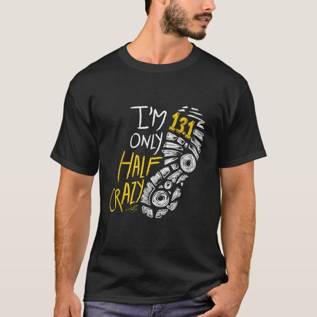 Funny Half Marathons Damen Männer Halbmarathon Run T-Shirt (Vorderseite)